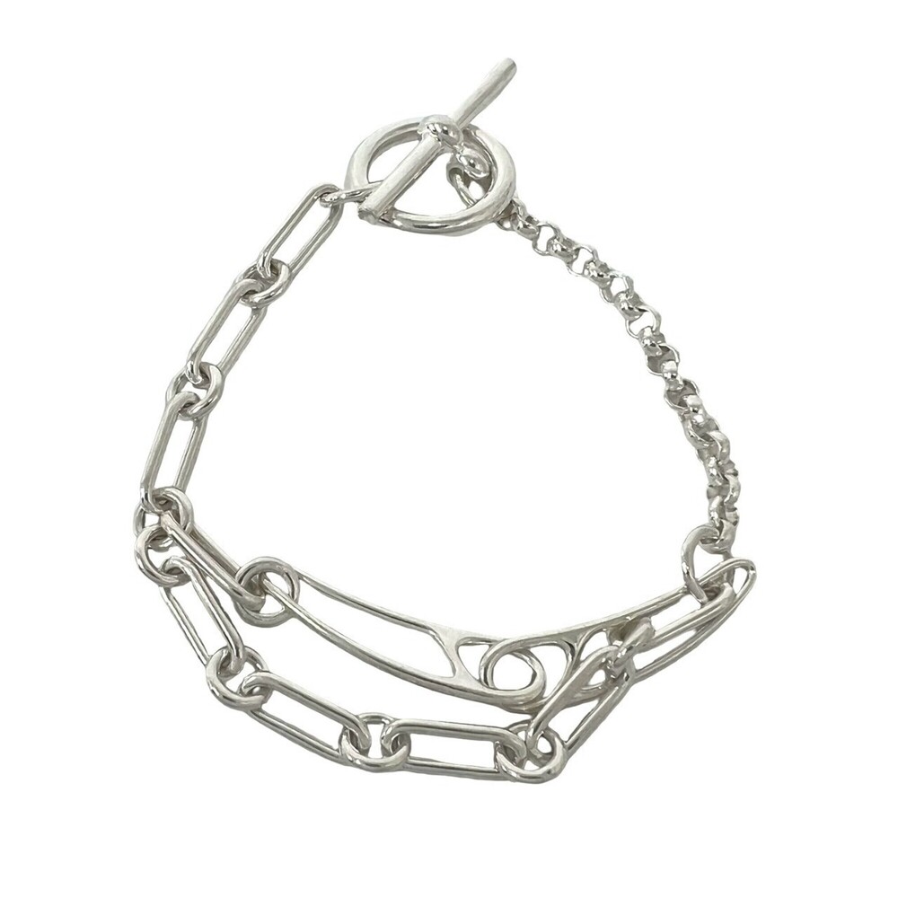 HERMES Chaine d'Ancre Punk LG Bracelet, Sterling Silver 925, Accessory, Silve...